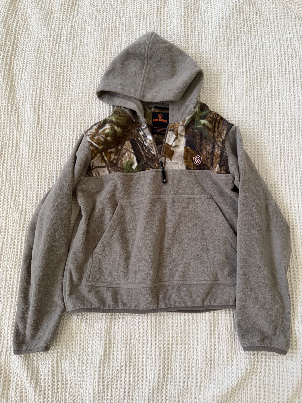 Game Winner Realtree Camo Fleece Pullover with Tan Accents